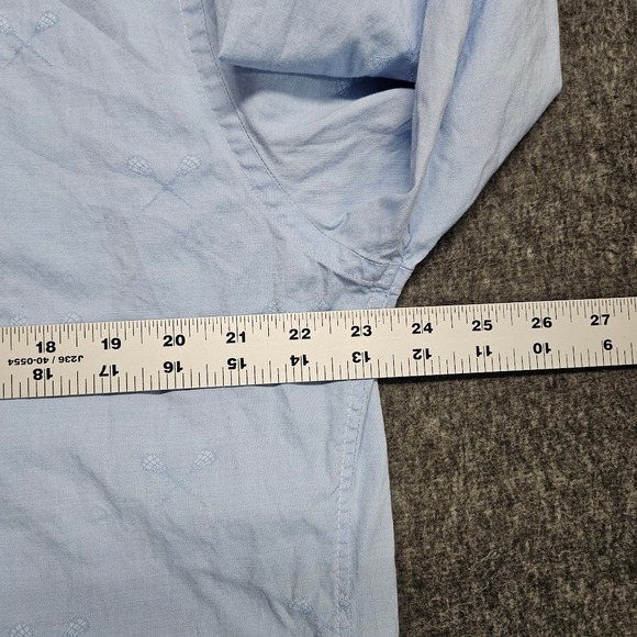 Vineyard Vines Slim Fit Murray Shirt XL Mens Blue Lacrosse Embroidered Oxford - Picture 5 of 7